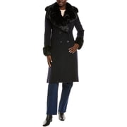 Via Spiga womens Wool-Blend Coat, xs, Blue