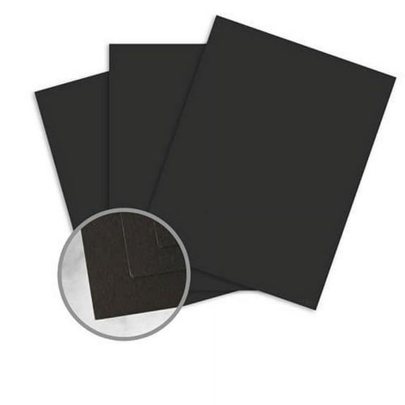 Via Vellum Black Card Stock - 8 1/2 x 11 80 lb Cover Vellum 30% Recycled 250 per Package