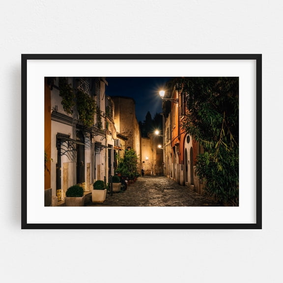 Via della Paglia - Rome Lazio Italy Photography Black Framed Wall Art Print 16 x 24 inches