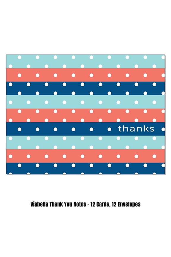 Gold Dots Thank You Card Assortment - 12 Cards, 12 Envelopes