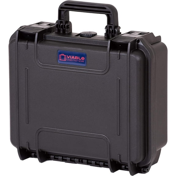 Viable 131106B Protective Equipment Transport Case with Foam Insert, 13.2" x 11.8" x 5.8"