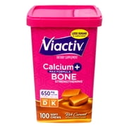 Viactiv Max Formula Calcium + Vitamin D3 Supplement Rich Caramel Bone Health 100 Soft Chews