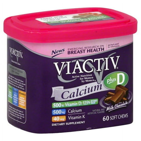Viactiv Milk Chocolate Calcium Chews, 60ct