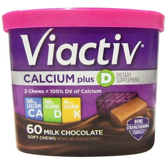 Viactiv Soft Calcium Chews, Milk Chocolate - 60 Ea, 2 Pack