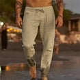 thumbnail image 1 of Viadha Baggy Sweatpants Men's Solid Color Drawstring Fashionable Casual Pants Full Length Pants, 1 of 6