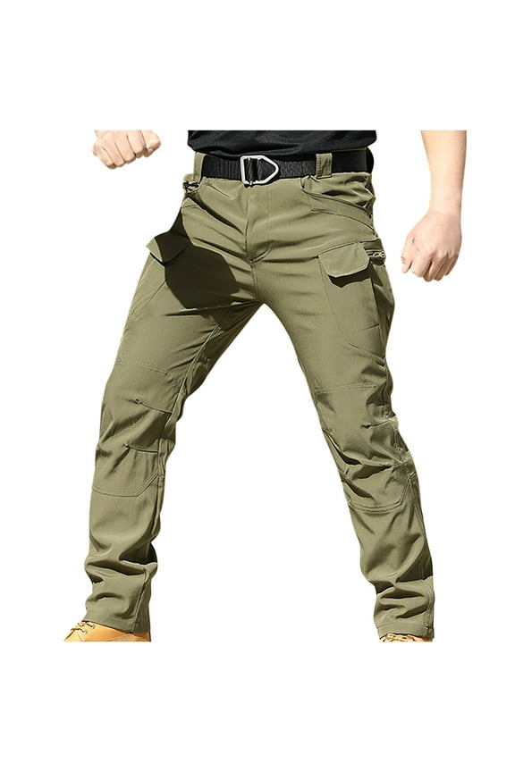 Cargo Pants for Men Men's Outdoor Solid Color Pocket Slim Pants Full Length Pants