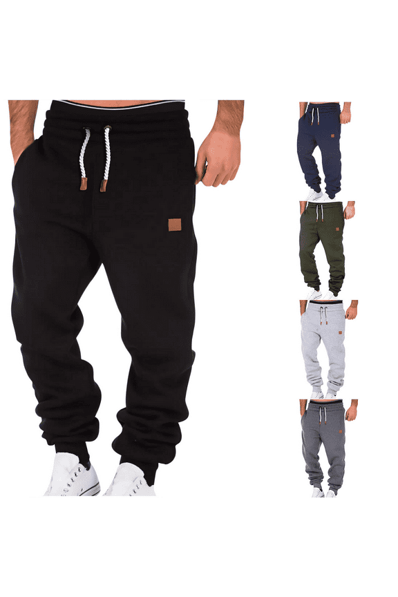Pants Mens Fashion Joggers Sports Pants Cotton Pants Sweatpants Trousers Mens Long Pants Elastic Waist Drawstring Workout Casual Sweatpants