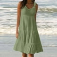thumbnail image 1 of Viadha Cocktail Dresses for Women Fashion Holiday Summer Solid Color Sleeveless Party Beach Dress, 1 of 6