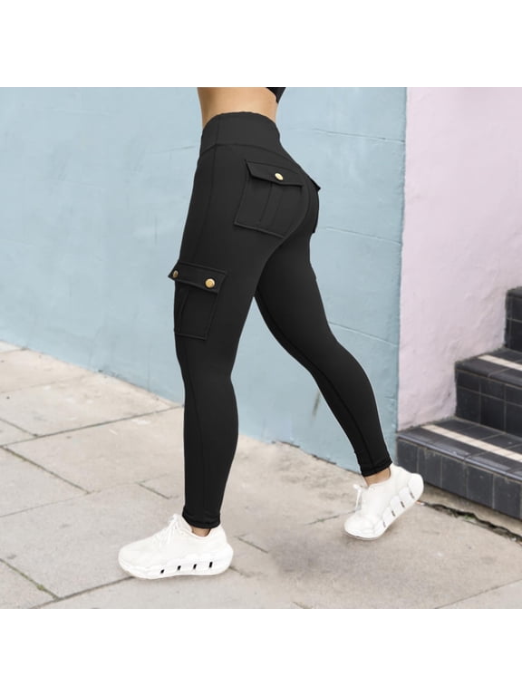 Womens Yoga Pants High Waist High Elasticity Yoga Pants Workout Running Yoga Leggings with Pockets