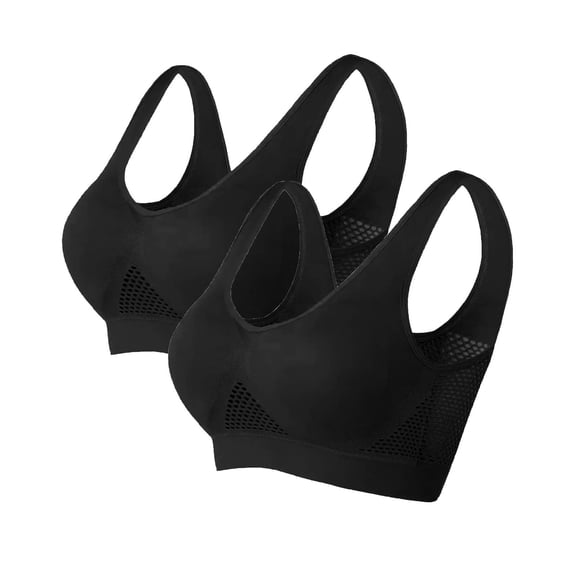 Viadha Everyday Bras 2PC Woman's Printing Gathered Together Large Size Daily Bra Underwear No Rims