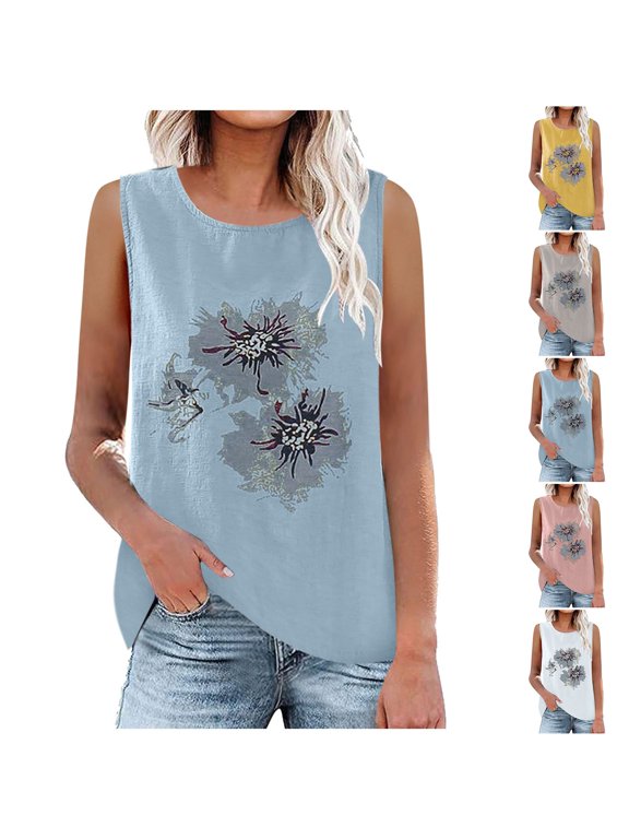 Linen‑Blend Loose Short Shell Top Lightweight Breathable Cotton‑Linen Relaxed Hem Casual Layering Piece Versatile For Spring Summer Work Weekend And Travel, Tunic Top Gray XXL