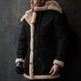 thumbnail image 1 of Viadha Long Sleeve Mens Tops Men's Fall/Winter Fashion Fleece Jacket Stretch Washed Top Jacket, 1 of 5