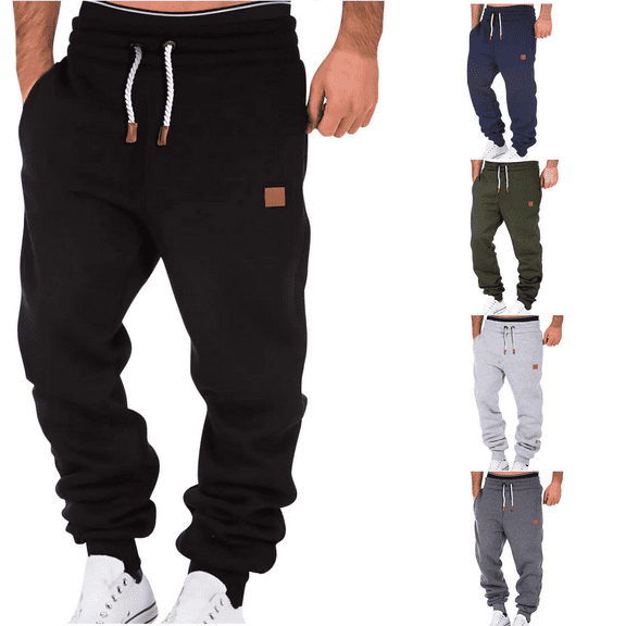 Mens Sweatpants with Pockets Fashion Joggers Sports Pants Cotton Pants Sweatpants Trousers Mens Long Pants Elastic Waist Drawstring Workout Casual Sweatpants