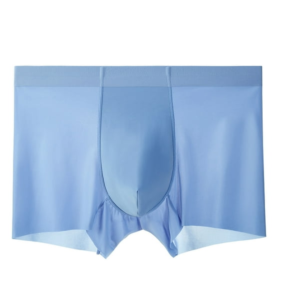 Viadha Men's Summer Boxer Shorts, Sexy, Breathable, And Fashionable Men's Boxer Underwear(Light Blue,L)