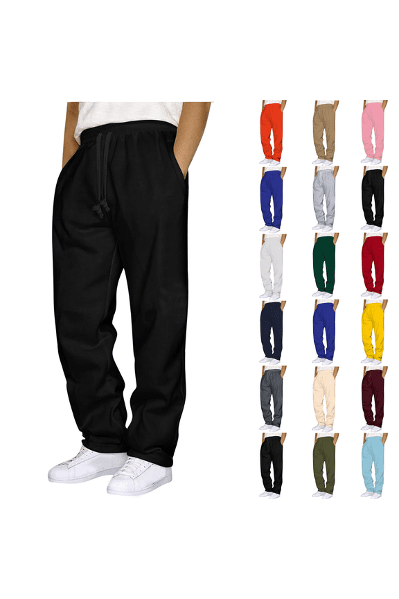 Mens Sweatpants Fashion Joggers Sports Pants Outdoor Running Pants Elastic Waist Drawstring Workout Casual Sweatpants Trousers Mens Long Pants with Pockets