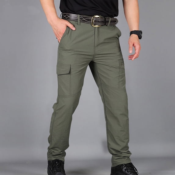 Viadha Cargo Pants for Men Elastic Waist Casual Multi-Pocket Sports Trousers Pants