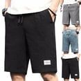 thumbnail image 1 of Viadha Mens Casual Gym Shorts with Pockets Elastic Waist Drawstring Pleated Design Athletic Workout Shorts 5 Inch Inseam for Summer Beach Vocation, 1 of 7