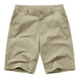 thumbnail image 1 of Viadha Mens Elastic Waist Cargo Shorts Outdoor Hiking Multi Pocket Relaxed Fit Stretch Lightweight Cotton Cargo Shorts for Men(Khaki,XXXL), 1 of 5