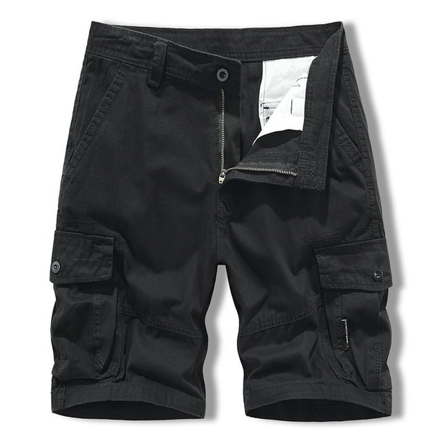 Viadha Mens Elastic Waist Cargo Shorts Outdoor Hiking Relaxed Fit Multi