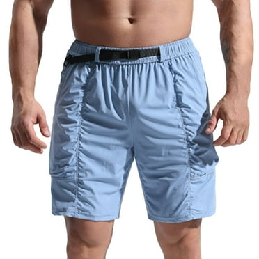 Viadha Mens Swim Shorts Men Casual Fashion Sports Quick-dry Elastic Side Pocket Mid-waist Shorts Work Pants for Men on Clearance
