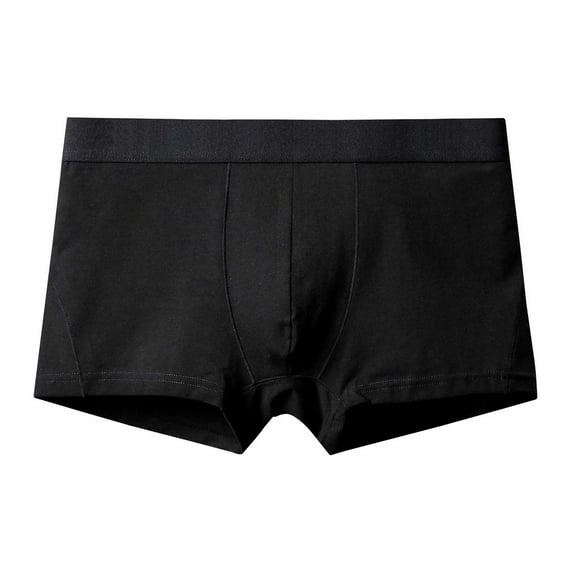 Viadha Mens Underwear Bamboo Viscose Boxer Briefs Breathable and Soft with Fly Stretch Underwear For Men(Black,M)
