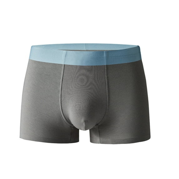 Viadha Mens Underwear Bamboo Viscose Boxer Briefs Breathable and Soft with Fly Stretch Underwear For Men(Gray,3XL)