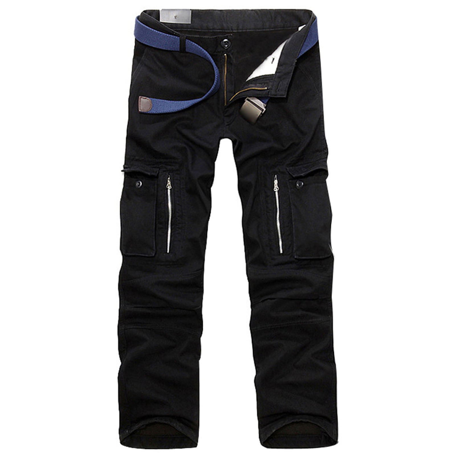 Viadha New Fashion Casual Overalls Washed with Solid Color And Velvet