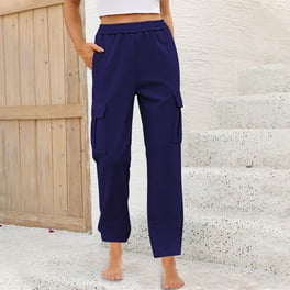 Chiclily Women Wide Leg Pants Loose High Waist Trousers Dark