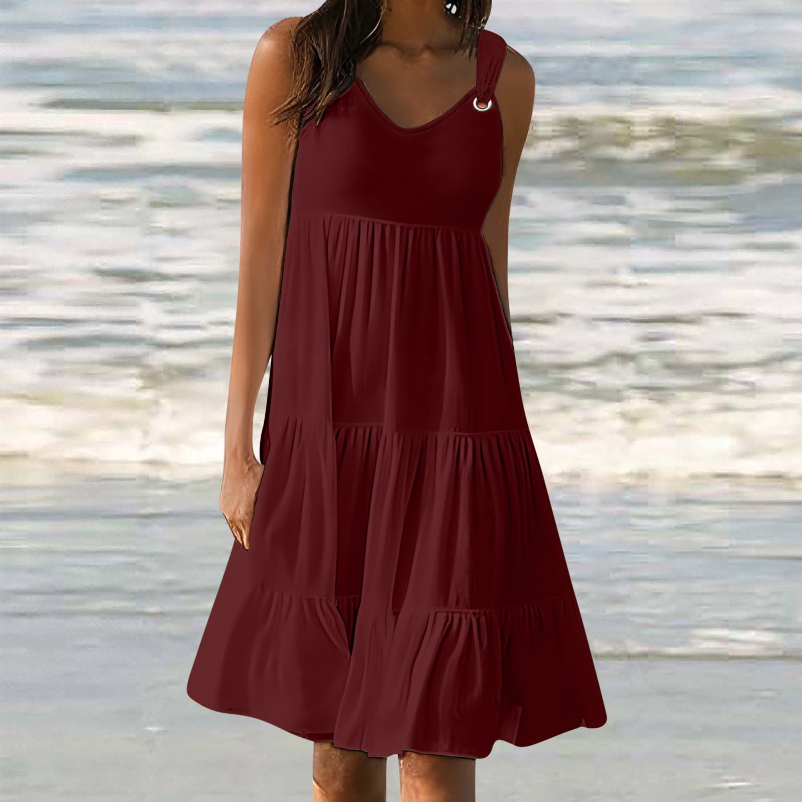 slim fit dress slacks Final Sale Plus Size Braided Trim Halter Maxi Dress with Open Back – Chic  And Curvy main image 1