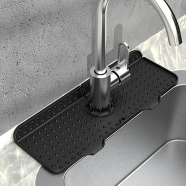 Viadha Silicone Sink Faucet Mat Sink Splashing Guard Draining Pad Faucet Water Catcher Mat for Kitchen & Bathroom