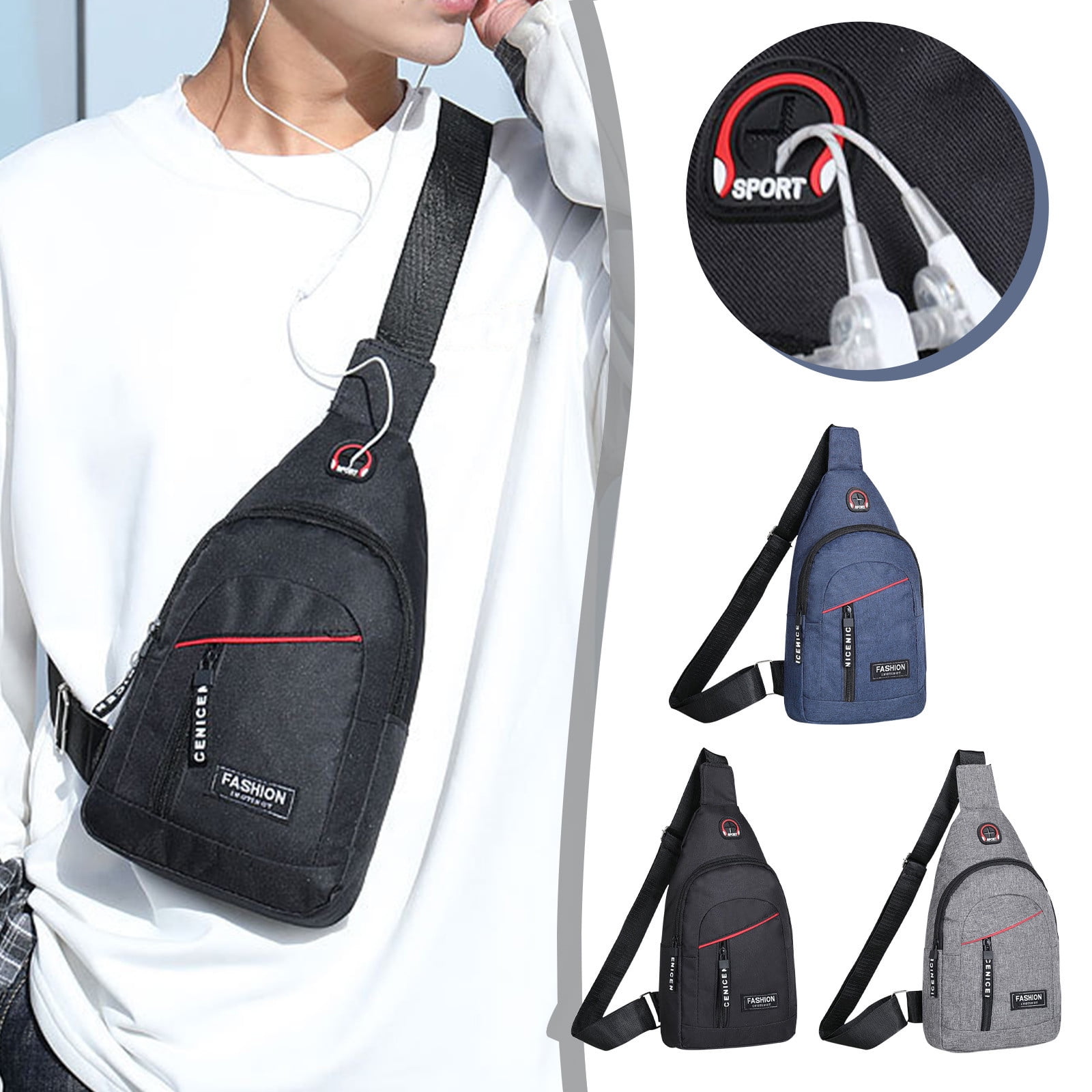 BAWADE Sling Bag Crossbody Backpack - Mini Travel Bag For Women & Men, Waterproof, 8L Capacity, 45x27x8 Cm - View #4
