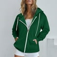 thumbnail image 1 of Womens Sweatshirts Trendy Zipper Up Hoodie for Women Hooded Long Sleeve Light Casual Winter Sweatshirts for Women 2025, 1 of 6
