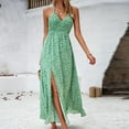 thumbnail image 1 of Viadha Summer Outfits for Women Fashionable Sleeveless V Neck Holiday Style Printing Loose Long Dress, 1 of 8