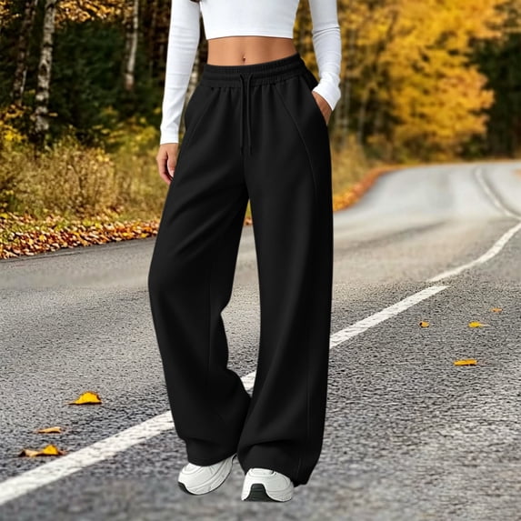 Viadha Sweatpants Women Baggy Joggers Workout Lightweight Comfy Straight Leg High Waisted Athletic Sweat Pants with Pockets
