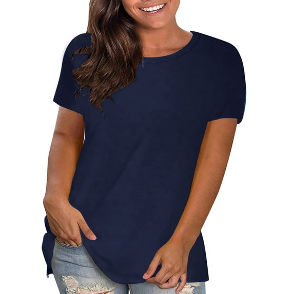 Viadha T Shirts for Women Short Sleeve Summer Tops Soft Basic Tees Beach Vacation Clothes for Casual 2026