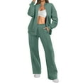 thumbnail image 1 of Viadha Two Piece Sets for Women Women 2 Piece Outfits Set Oversized Zip Up Sweatshirt Jacket Sweatpant Matching Sweat Sets Fall Sweatsuit, 1 of 9