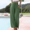 thumbnail image 1 of Pants for Women Wide Leg Linen Pant Flowy Palazzo Summer Casual Pants with Pocket Drawstring Comfort Loose Lounge Pants, 1 of 6