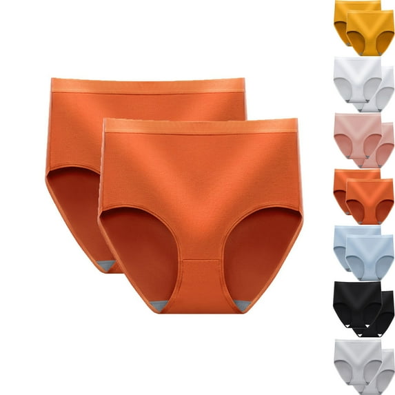 Viadha Women's Cotton Underwear Menstrual Anti-Leakage Menstrual Pants Cotton High Waist Waist Women's Physiological Pants 2PC