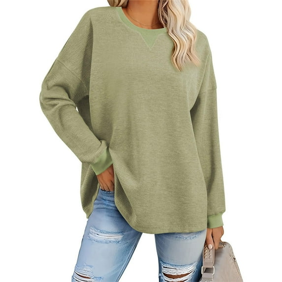Viadha Women's Oversized Sweatshirt Womens Sweatshirt Casual Long Sleeve Crewneck Lightweight Pullover Tops Loose Sweatshirts