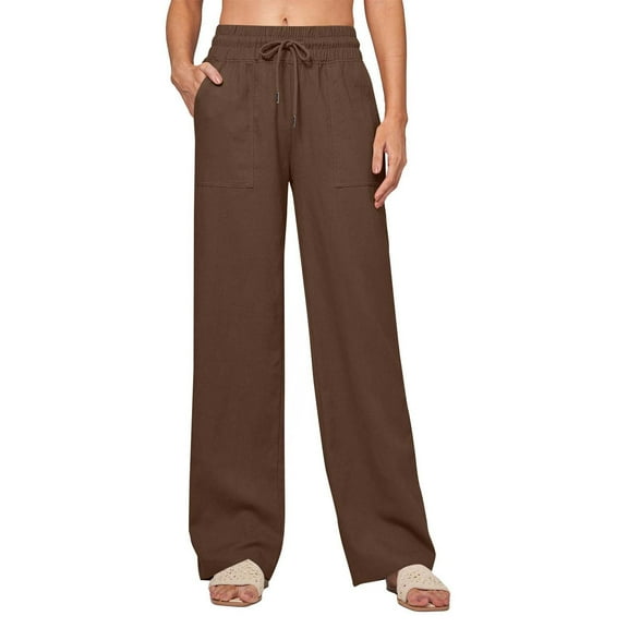 Viadha Womens High Waisted Drawstring Sweatpants Straight Leg Long Pants Casual Trousers Sweat Pants with Pockets