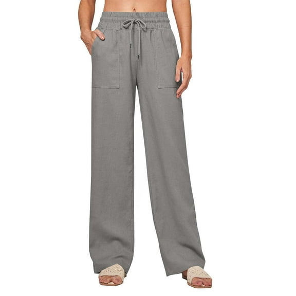 Viadha Womens High Waisted Drawstring Sweatpants Straight Leg Long Pants Casual Trousers Sweat Pants with Pockets