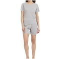 thumbnail image 1 of Viadha Womens Pajamas Extra Large Size Ice Silk Short-sleeved Shorts Thin Loose Home Clothes Pajamas Suit for Women, 1 of 6