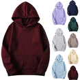 thumbnail image 1 of Viadha Womens Solid Hoodies Casual Fall Fashion Oversized Hooded Sweatshirts Long Sleeve Comfy Trendy Pullover Tops with Pockets, 1 of 1