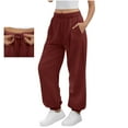 thumbnail image 1 of Viadha Womens Sweatpants High Waisted Baggy Sweatpants Casual Solid Elastic Waist Drawstring Workout Pants Long Straight Pants with Pockets, 1 of 9