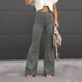 thumbnail image 1 of Womens Work Pants Casual Fashion Comfortable Solid Color Flared Pants with Pockets, 1 of 7