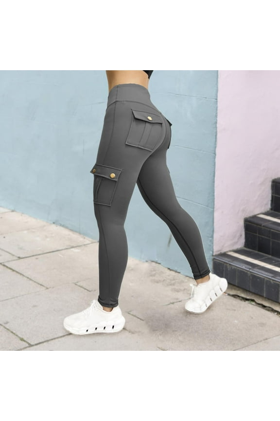 Yoga Leggings High Waist High Elasticity Yoga Pants with Pockets, Workout Running Yoga Leggings for Women