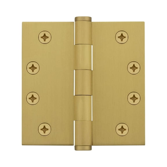 Viaggio 602-4-Temp-Hinge-Sq 4" X 4" Solid Brass Square Corner Heavy Duty Mortise Loose Pin