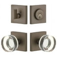 thumbnail image 1 of Viaggio Qadclc_Combo_238 Quadrato Solid Brass Single Cylinder Keyed Entry Door Knob Set, 1 of 7