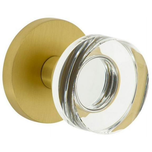 Viaggio Cloclc_Prv_238 Circolo Solid Brass Privacy Door Knob Set - Brass