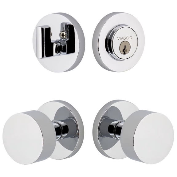 Viaggio 628768 Circolo Solid Brass Single Cylinder Keyed Entry Door Knob Set And Deadbolt